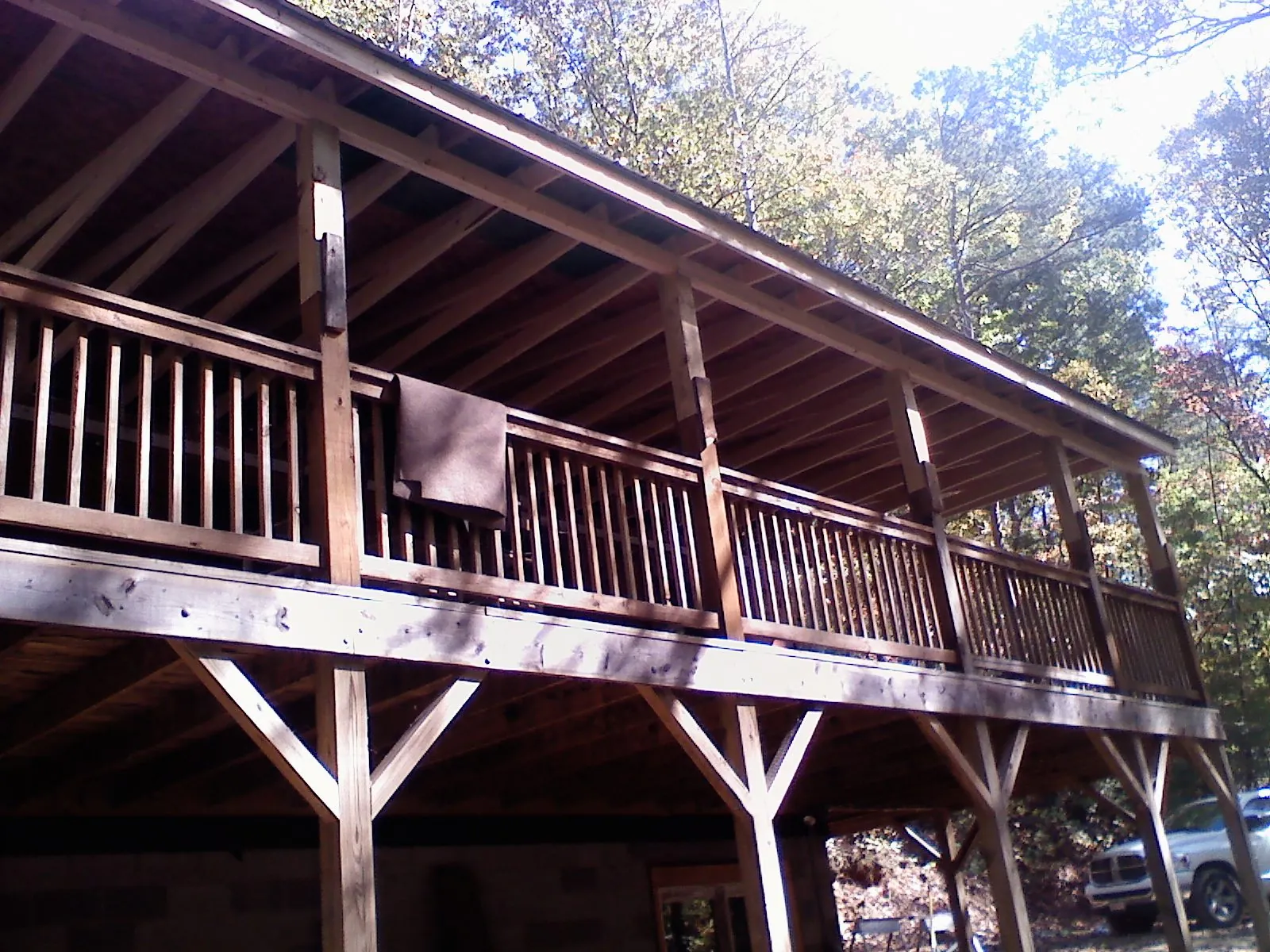 Timber framing under a new elevated porch and deck — Roof Leak Repair in Castro Valley by Roofing Brothers